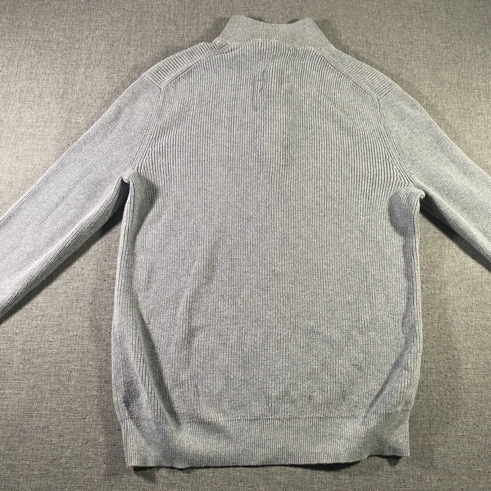 Banana Republic Mens Gray Ribbed Button‎ Waffle Knit Pullover Sweater Henley